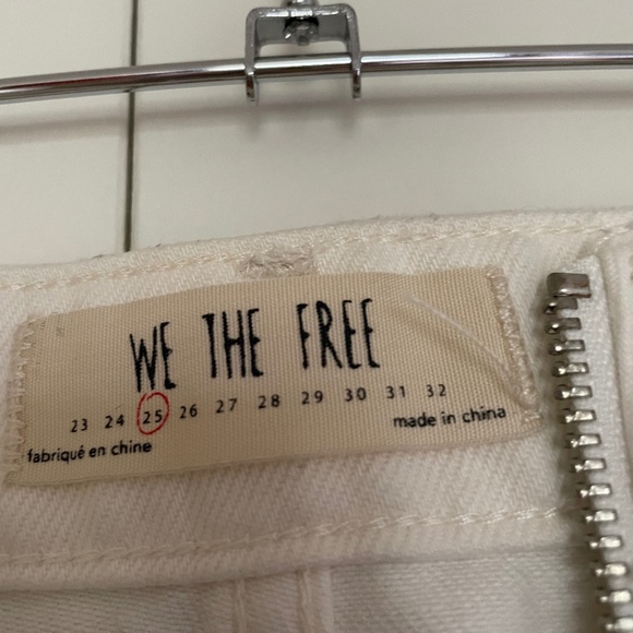 We The Free Zipper White Denim Mini Skirt Size 25 🌻🌼🌻 - Picture 6 of 15